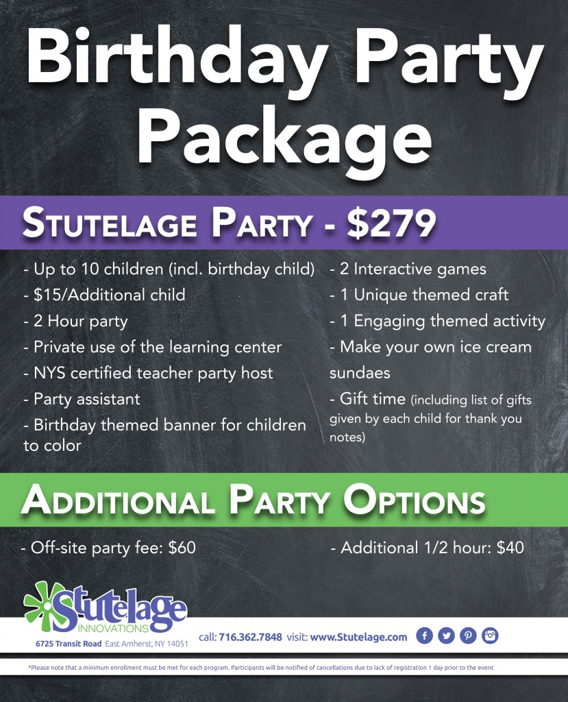 Birthday Party Package 2022